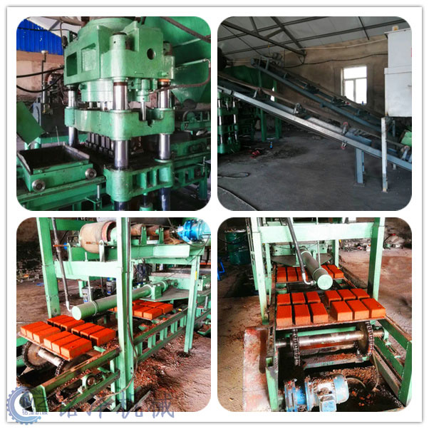 彩磚制磚機客戶現場